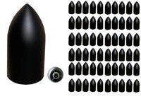 Super Spike Black Lug Nut Thread-on Covers for  M22x1.5 Stud of Semi-Trucks