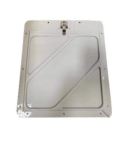 Placard Holder, 1/2" H, 12" W  Height: 1/2" Legend: Blank Legend/Background Color: White Chrome Chrome