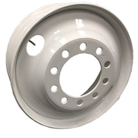 STEEL WHEEL 24.5x8.25 10x285.75, 26mm hub piloted 220mm CBD, 2 handholes, 169mm  offset, Max load 7400lbs White Color
3248229 HUB PILOTED / 24.5 x 8.25 Dual / HUB PILOTED