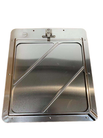 Placard Holder, 1/2" H, 12" W  Height: 1/2" Legend: Blank Legend/Background Color: White Chrome Chrome